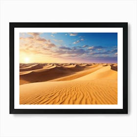 Sunset In The Desert 14 Art Print