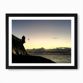 Sunset At Fort In Bahia (Brazil Series) Art Print