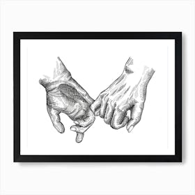 Holding Hands Art Print