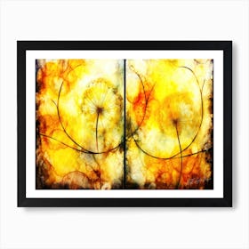 Dandelion Outline - Dandelion Solar Art Print