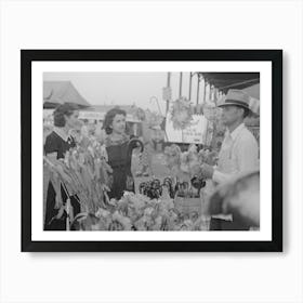 Untitled Photo, Possibly Related To Girl Buying Cane From Concessionaire, Donaldsonville, Louisiana, State Fair By Art Print