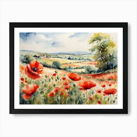 Poppyfields of Suffolk Art Print