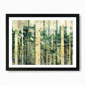 Forest Collage Vintage 3 Art Print