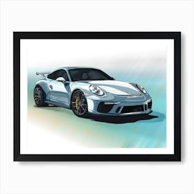 Car Porsche 911 Gt3 Art Print