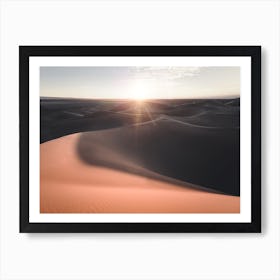 Landscapes Raw 20 Erg Chebbi (Morocco) Art Print