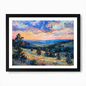 Western Sunset Landscapes Black Hills South Dakota 1 Art Print
