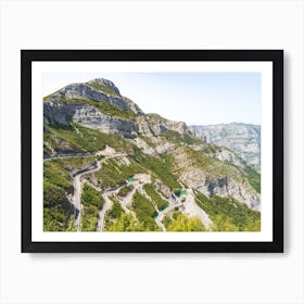 Winding Road In The Mountains of Albania Art Print