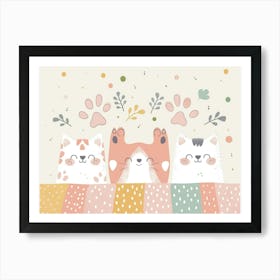 Cute Cats Art Print