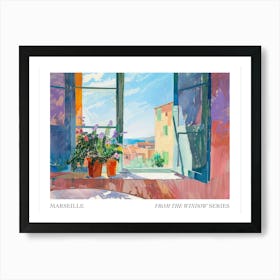 Marseille From The Window Series Poster Painting 2 Art Print