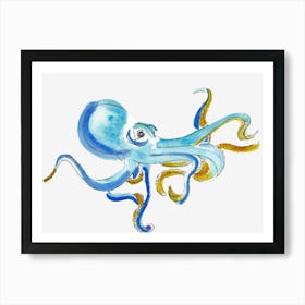 Watercolor Octopus 1 Art Print