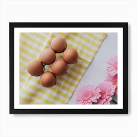 Eggs On A Table 8 Art Print