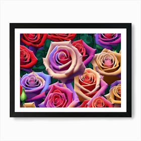 Colorful Roses 5 Art Print