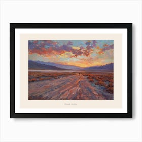 Western Sunset Landscapes Death Valley California 2 Poster Art Print