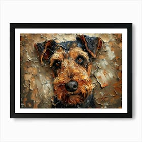 Airedale Terrier Fine Art Portrait 2 Art Print