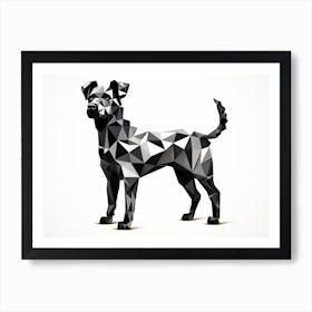 Polygonal Dog 1 Art Print