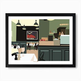 Copenhagen Cafe Art Print