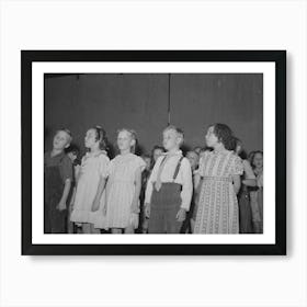 Schoolchildren In Program Which Was Given At The End Of The School Term, Fsa (Farm Security Administration) Labor Art Print