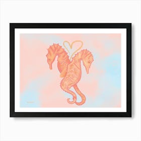 Sea Horse Heart Affiche