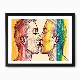 Rainbow Kiss 4 Art Print