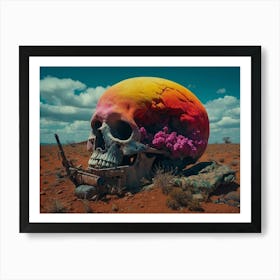 Skull In The Desert 3 Art Print