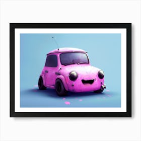 Pink Car Art Print