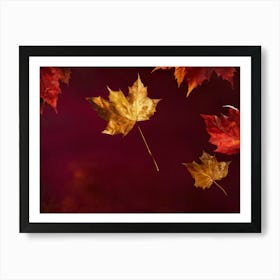 Autumnal Gradient Splash Transitioning From Warm Russet To Deep Burgundy Celebrating Thanksgiving (4) Art Print