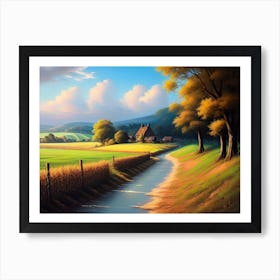 Road Through The Countryside Art Print