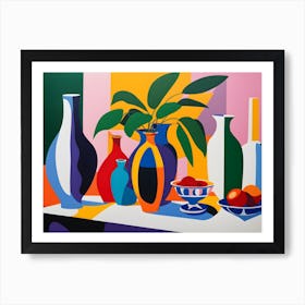 'Still Life With Vases' Abstract Art Print