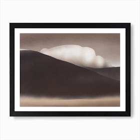 Cloud behind mountains Art Print