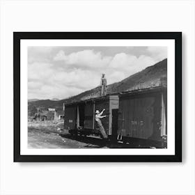 Freight Cars Of Narrow Gauge Railway, Telluride, Colorado By Russell Lee Art Print