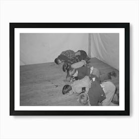Peanut race, Amateur night at the FSA (Farm Security Administration) mobile camp for migratory farm workers Art Print