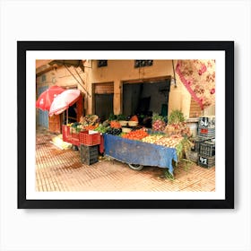 Street Market In Marrakech Morocco (Africa Series) Art Print