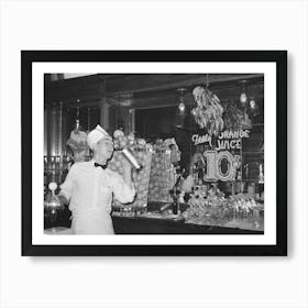 Untitled Photo, Possibly Related To Soda Jerker Flipping Ice Cream Into Malted Milk Shakes, Corpus Christi Art Print