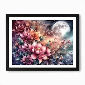 Lotus Flower Painting 11 Art Print