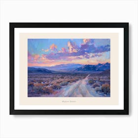 Western Sunset Landscapes Mojave Desert Nevada 3 Poster Art Print