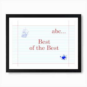 Best Of The Best Poster Art Print