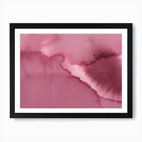 watercolor washes painting art abstract contemporary minimal minimalist emerald purple magenta office hotel living room 8 Art Print