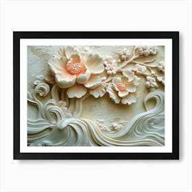 Chinese Flower Wall Art Art Print