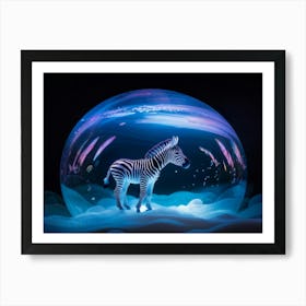 Zebra In A Bubble Art Print