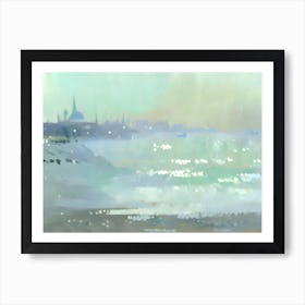 Watercolour Of A City iAbstract Painting Art Print