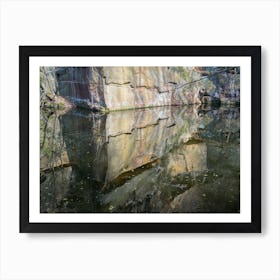 Reflection in the quarry. Rock and water 2 Art Print