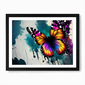 Abstract Butterfly Painting 5 Art Print