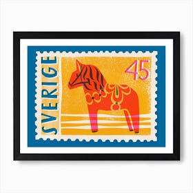 Sweden Postage Stamp Art Print