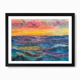 Sunset Over The Ocean 66 Art Print