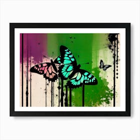 Butterfly Splatter 6 Art Print