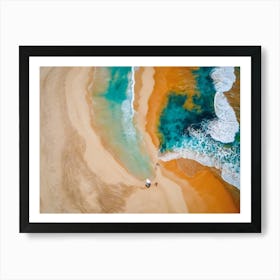 Beach With Waves And Sand Art Print