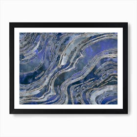 Gemstone Cold Blue Art Print