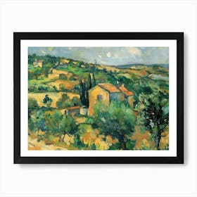 Fields Of Gold Painting Inspired By Paul Cezanne Art Print