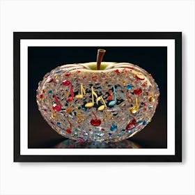 Apple With Music Notes 19 Art Print