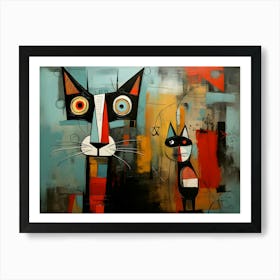 Cubism Cat 1 Art Print